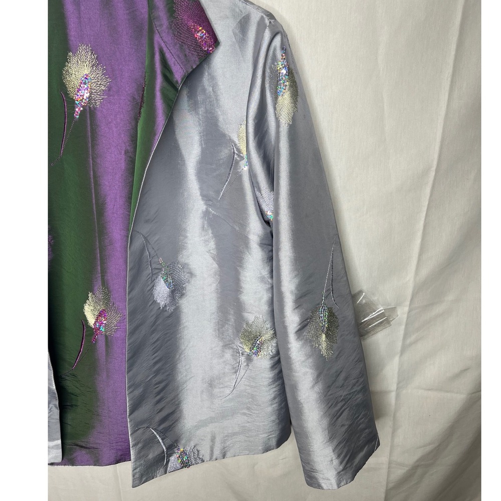 Patchington Womens Reversible Sequins Peacock Pat… - image 8